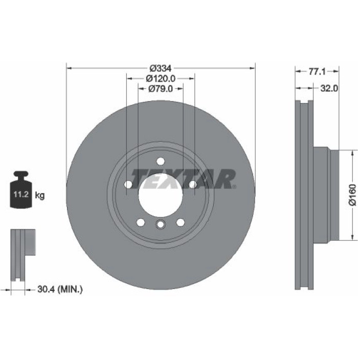 Textar 92072200 Bremsscheibe