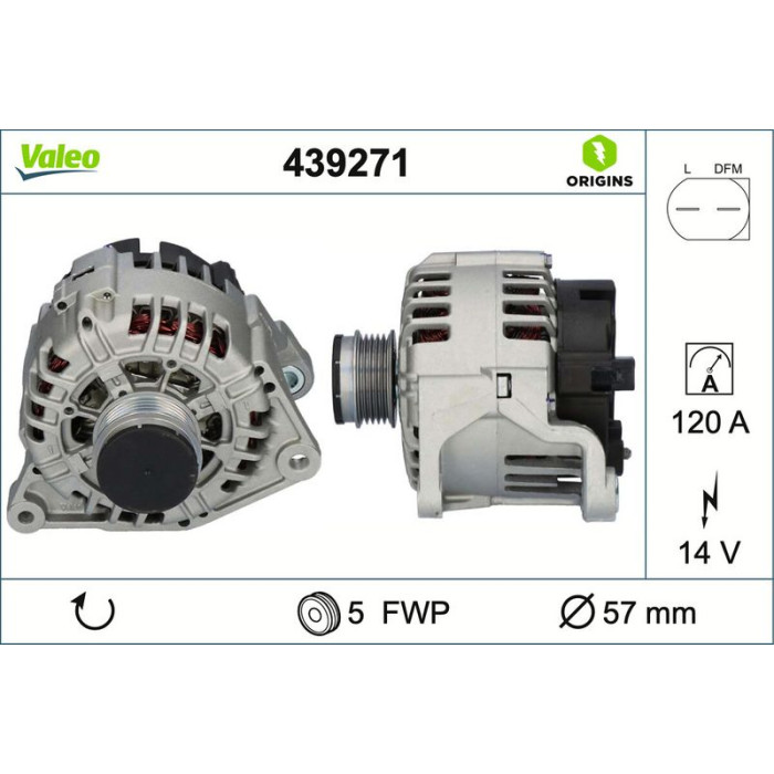 Valeo 439271 Generator ORIGINS - NEW O.E. TECHNOLOGIE Valeo 439271 Generator ORIGINS - NEW O.E. TECHNOLOGIE