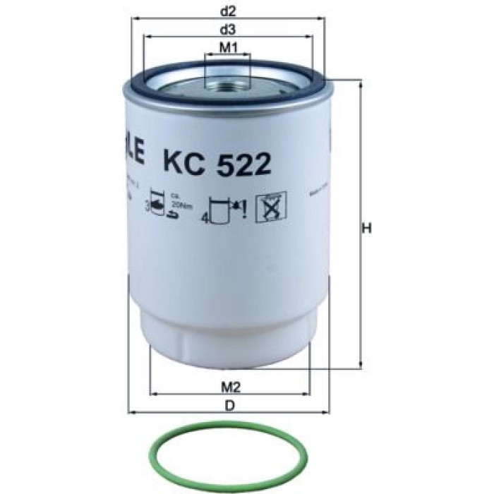 Knecht KC 522D Kraftstofffilter Knecht KC 522D Kraftstofffilter