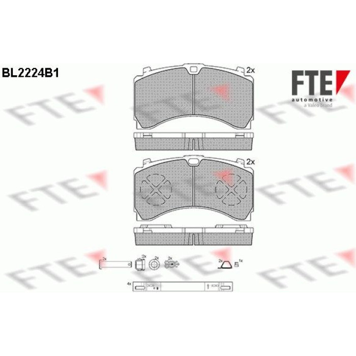 FTE 9500009 Bremsbelagsatz, Scheibenbremse FTE 9500009 Bremsbelagsatz, Scheibenbremse