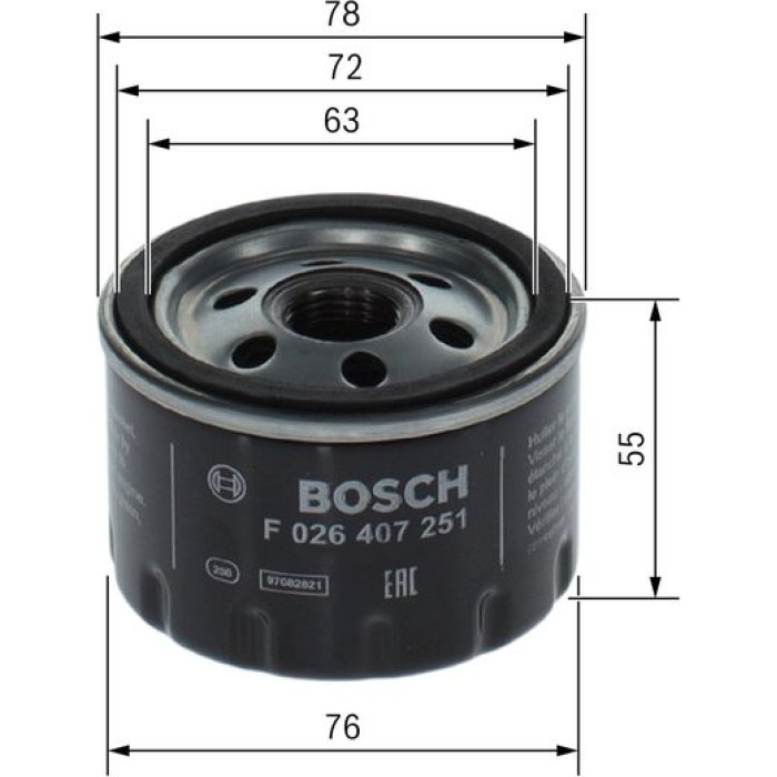 BOSCH F 026 407 251 Ölfilter BOSCH F 026 407 251 Ölfilter