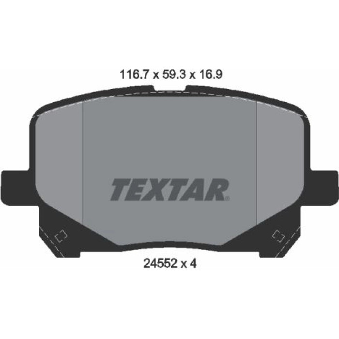 Textar 2452201 Bremsbelagsatz, Scheibenbremse