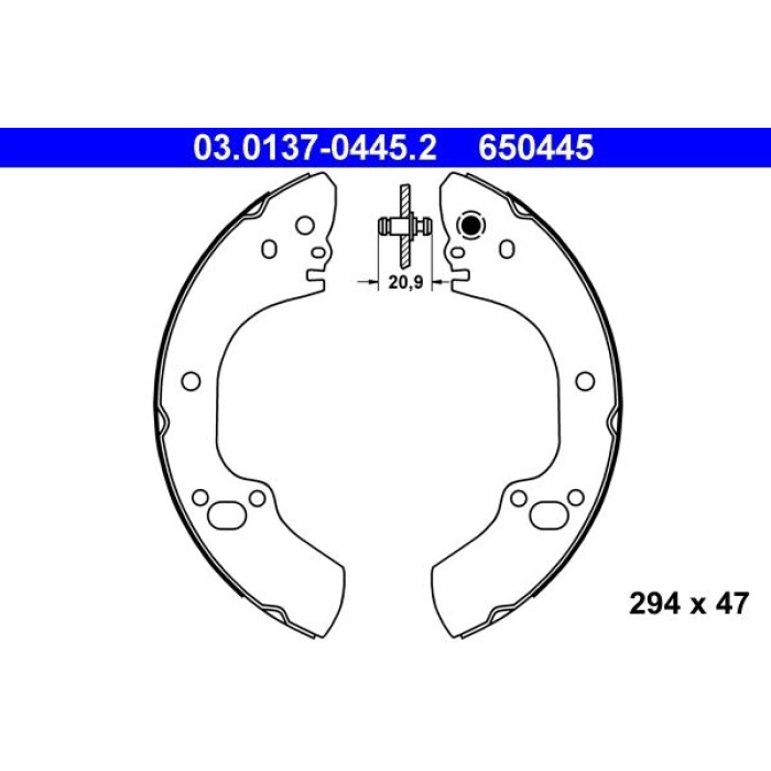 ATE 03.0137-0445.2 Bremsbackensatz ATE 03.0137-0445.2 Bremsbackensatz