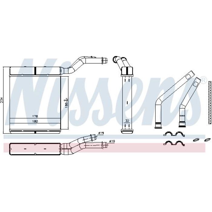 Nissens 71770 Wärmetauscher, Innenraumheizung Nissens 71770 Wärmetauscher, Innenraumheizung
