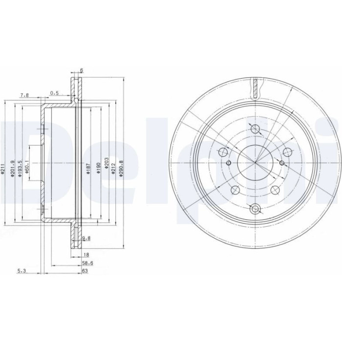 Delphi BG3166 Bremsscheibe Delphi BG3166 Bremsscheibe