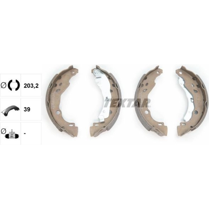 Textar 91077200 Bremsbackensatz Textar 91077200 Bremsbackensatz