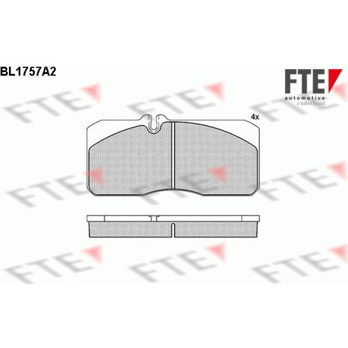 FTE 9500035 Bremsbelagsatz, Scheibenbremse FTE 9500035 Bremsbelagsatz, Scheibenbremse