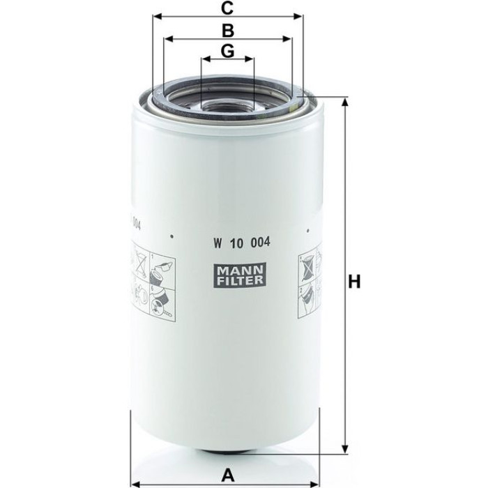 Mann-Filter W 10 004 Ölfilter Mann-Filter W 10 004 Ölfilter