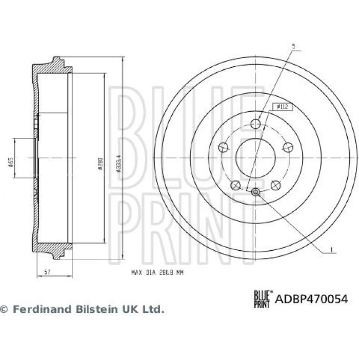 Blue Print ADBP470054 Bremstrommel Blue Print ADBP470054 Bremstrommel