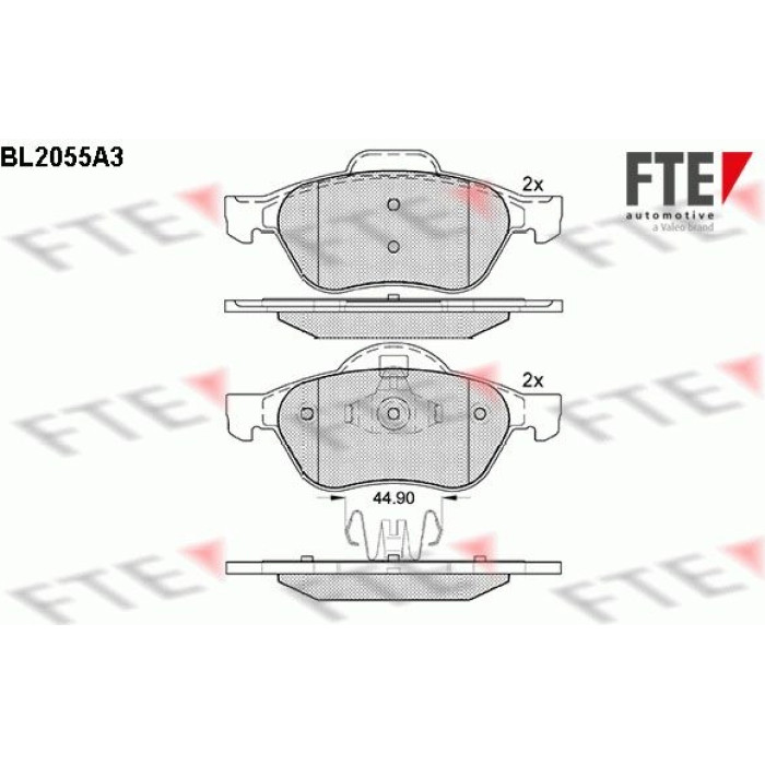 FTE 9010639 Bremsbelagsatz, Scheibenbremse FTE 9010639 Bremsbelagsatz, Scheibenbremse