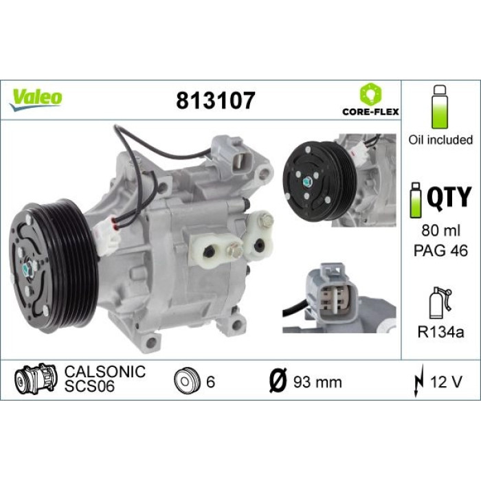Valeo 813107 Kompressor, Klimaanlage CORE-FLEX Valeo 813107 Kompressor, Klimaanlage CORE-FLEX