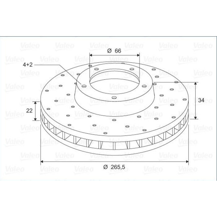 Valeo 886695 Bremsscheibe Valeo 886695 Bremsscheibe