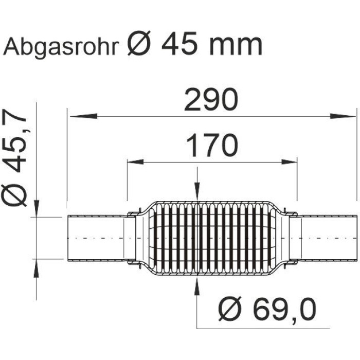 Ernst 464031 Flexrohr, Abgasanlage soft