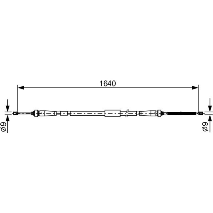 BOSCH 1 987 482 638 Seilzug, Feststellbremse BOSCH 1 987 482 638 Seilzug, Feststellbremse