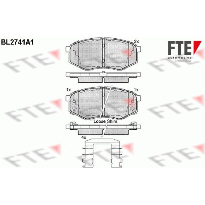 FTE 9010956 Bremsbelagsatz, Scheibenbremse FTE 9010956 Bremsbelagsatz, Scheibenbremse