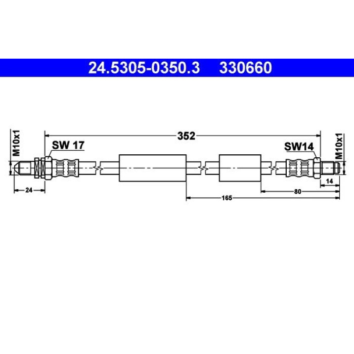 ATE 24.5305-0350.3 Bremsschlauch ATE 24.5305-0350.3 Bremsschlauch