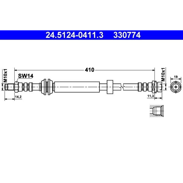 ATE 24.5124-0411.3 Bremsschlauch