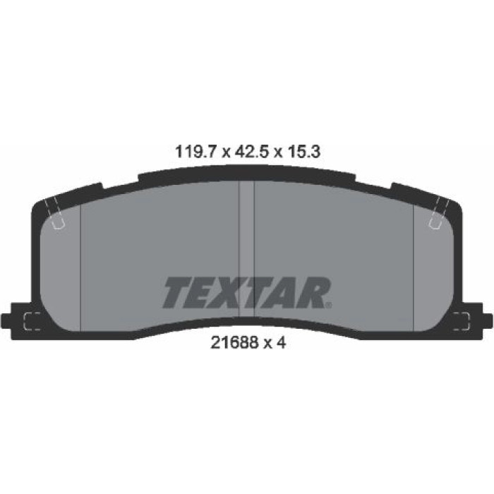 Textar 2168801 Bremsbelagsatz, Scheibenbremse