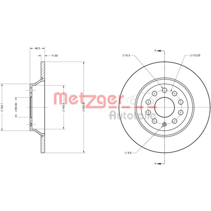 Metzger 6110747 Bremsscheibe Metzger 6110747 Bremsscheibe