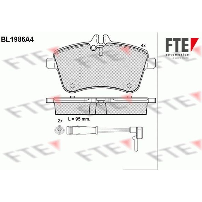 FTE 9010575 Bremsbelagsatz, Scheibenbremse FTE 9010575 Bremsbelagsatz, Scheibenbremse