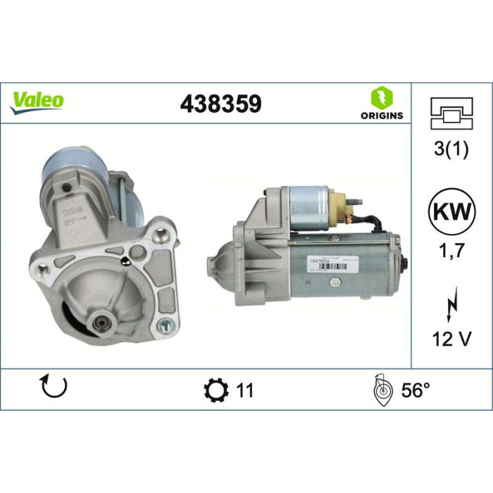 Valeo 438359 Starter ORIGINS Valeo 438359 Starter ORIGINS