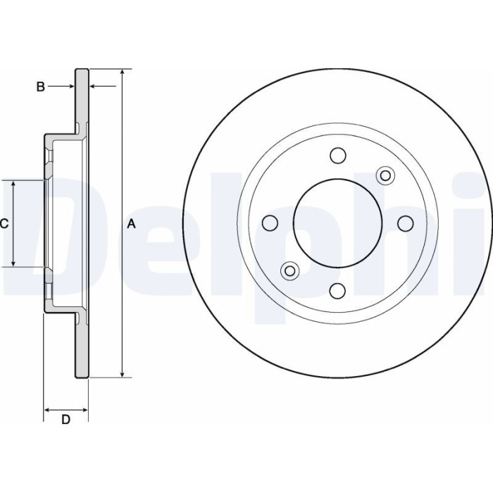 Delphi BG2572 Bremsscheibe Delphi BG2572 Bremsscheibe