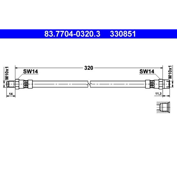 ATE 83.7704-0320.3 Bremsschlauch ATE 83.7704-0320.3 Bremsschlauch