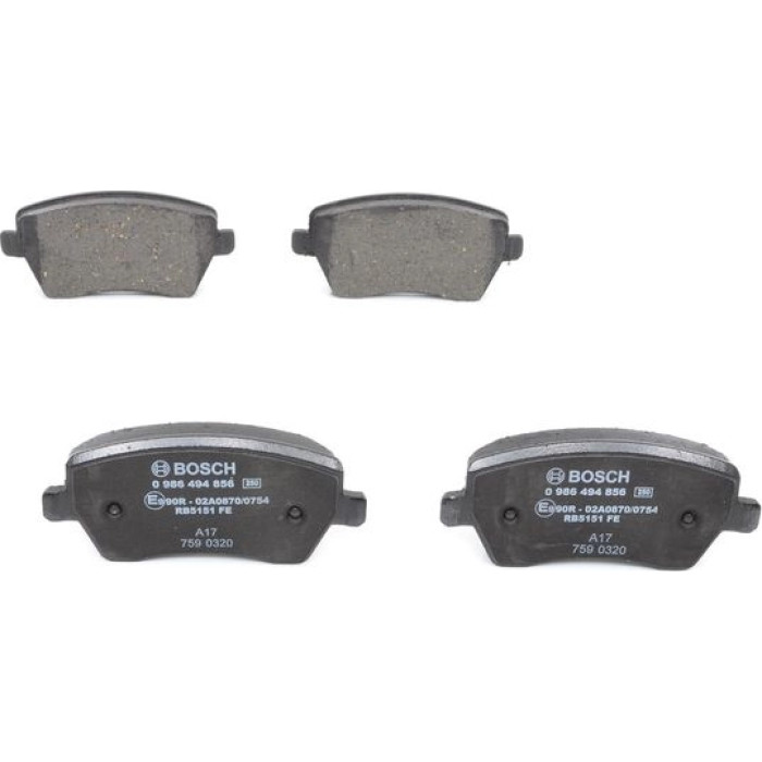 BOSCH 0 986 494 856 Bremsbelagsatz, Scheibenbremse