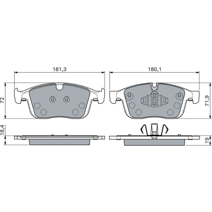 BOSCH 0 986 460 131 Bremsbelagsatz, Scheibenbremse BOSCH 0 986 460 131 Bremsbelagsatz, Scheibenbremse