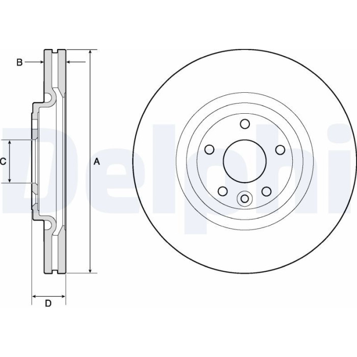 Delphi BG9166C Bremsscheibe Delphi BG9166C Bremsscheibe