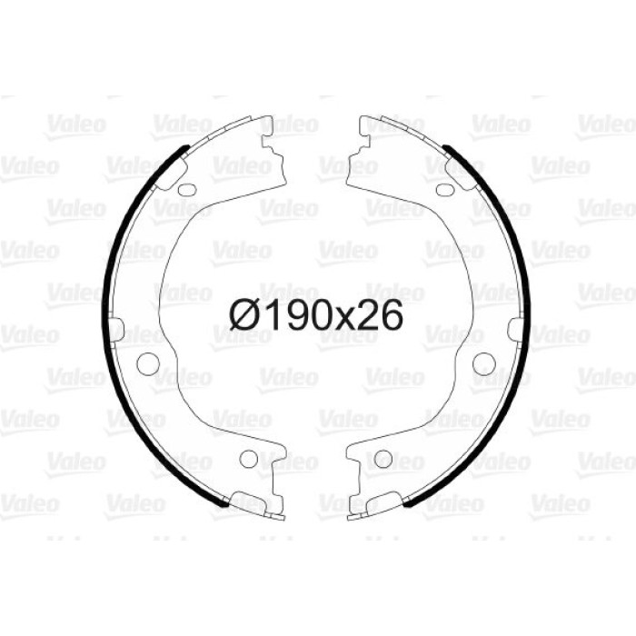 Valeo 564174 Bremsbackensatz, Feststellbremse Valeo 564174 Bremsbackensatz, Feststellbremse