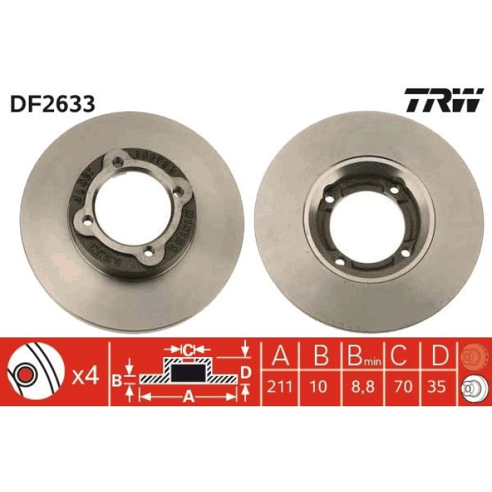 Bremsscheibe DF2633 Bremsscheibe DF2633