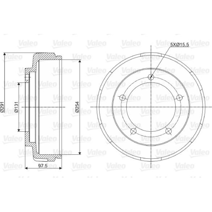 Valeo 237040 Bremstrommel