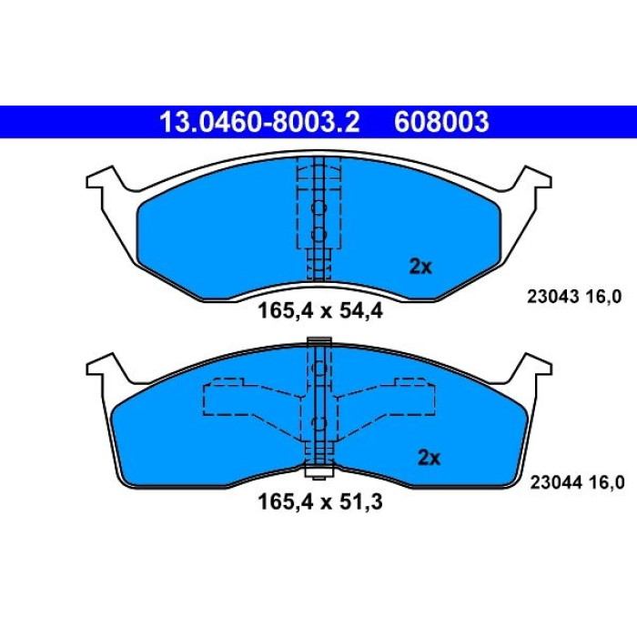 ATE 13.0460-8003.2 Bremsbelagsatz, Scheibenbremse ATE 13.0460-8003.2 Bremsbelagsatz, Scheibenbremse