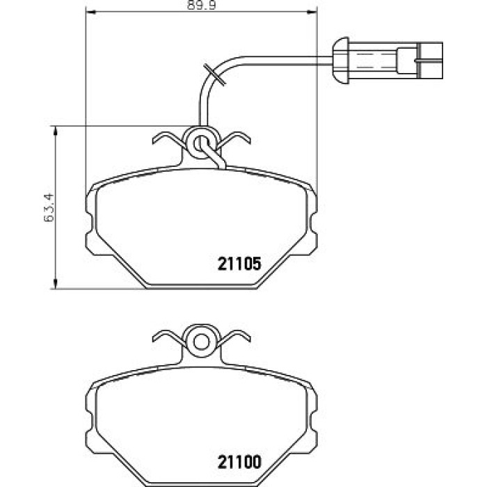 Hella 8DB 355 006-191 Bremsbelagsatz, Scheibenbremse Hella 8DB 355 006-191 Bremsbelagsatz, Scheibenbremse