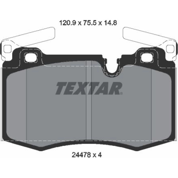Textar 2447801 Bremsbelagsatz, Scheibenbremse Q+ Textar 2447801 Bremsbelagsatz, Scheibenbremse Q+