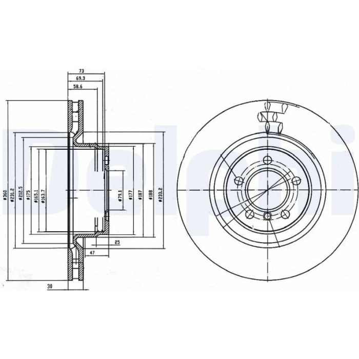 Delphi BG9009 Bremsscheibe