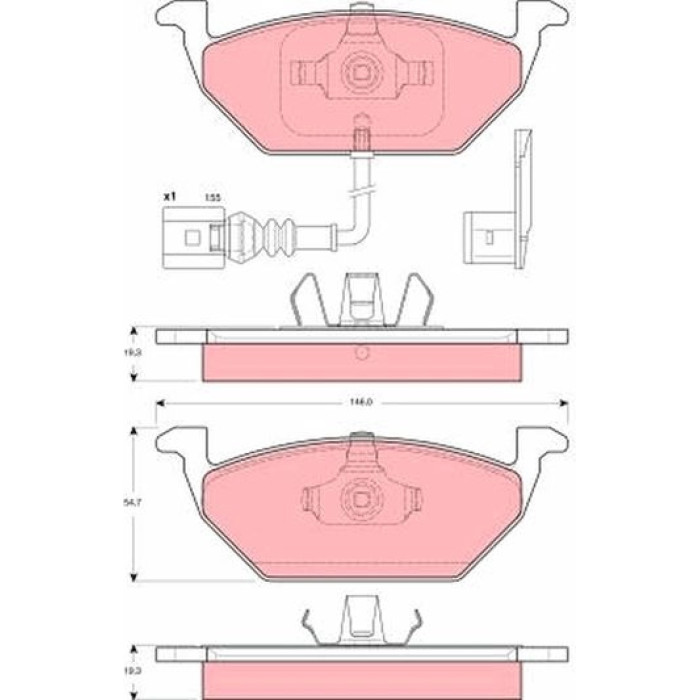 TRW GDB1422 Bremsbelagsatz, Scheibenbremse TRW GDB1422 Bremsbelagsatz, Scheibenbremse