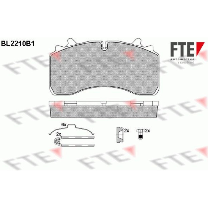 FTE 9500071 Bremsbelagsatz, Scheibenbremse FTE 9500071 Bremsbelagsatz, Scheibenbremse