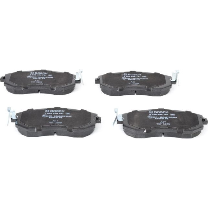 BOSCH 0 986 494 761 Bremsbelagsatz, Scheibenbremse