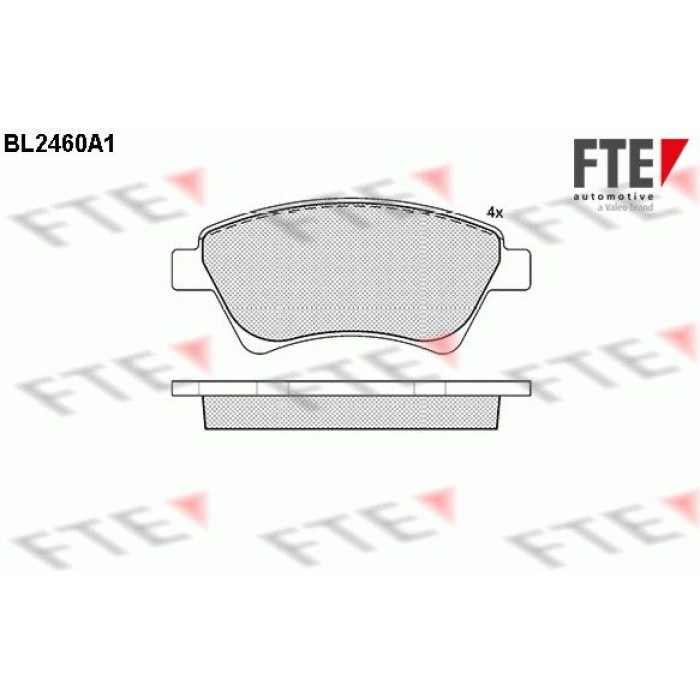 FTE 9010745 Bremsbelagsatz, Scheibenbremse