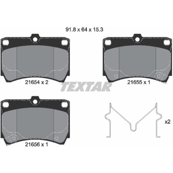 Textar 2165404 Bremsbelagsatz, Scheibenbremse Q+ Textar 2165404 Bremsbelagsatz, Scheibenbremse Q+