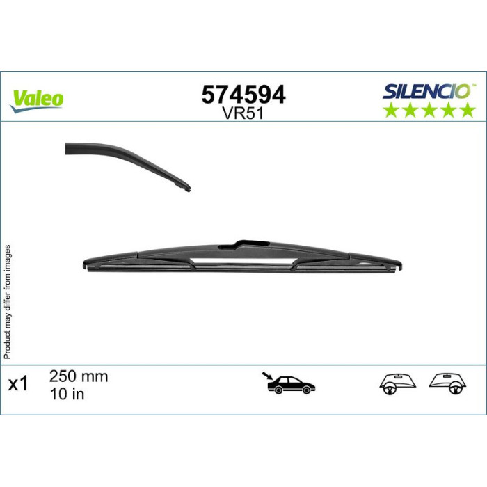Valeo 574594 Wischblatt SILENCIO REAR