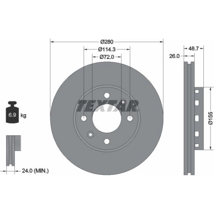Textar 92131700 Bremsscheibe Textar 92131700 Bremsscheibe