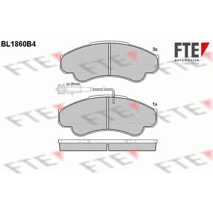 FTE 9010440 Bremsbelagsatz, Scheibenbremse FTE 9010440 Bremsbelagsatz, Scheibenbremse