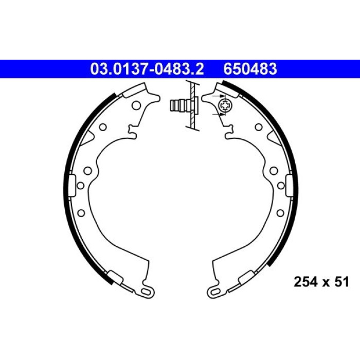 ATE 03.0137-0483.2 Bremsbackensatz ATE 03.0137-0483.2 Bremsbackensatz