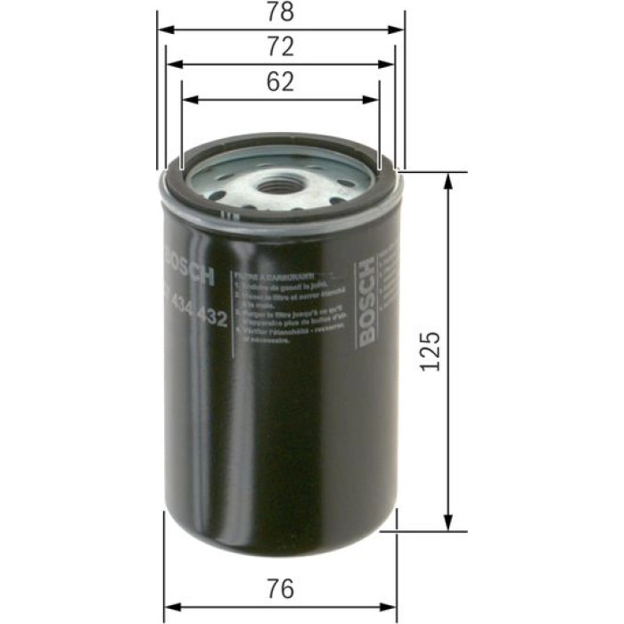 BOSCH 1 457 434 432 Kraftstofffilter
