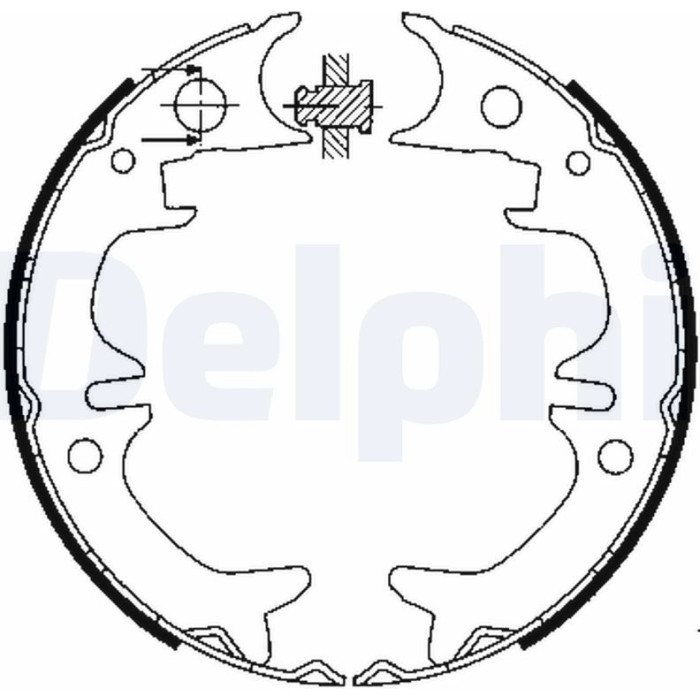 Delphi LS1901 Bremsbackensatz, Feststellbremse