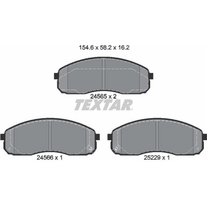 Textar 2456501 Bremsbelagsatz, Scheibenbremse Q+ Textar 2456501 Bremsbelagsatz, Scheibenbremse Q+