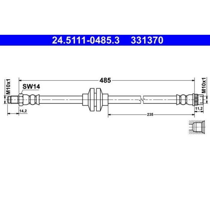 ATE 24.5111-0485.3 Bremsschlauch ATE 24.5111-0485.3 Bremsschlauch